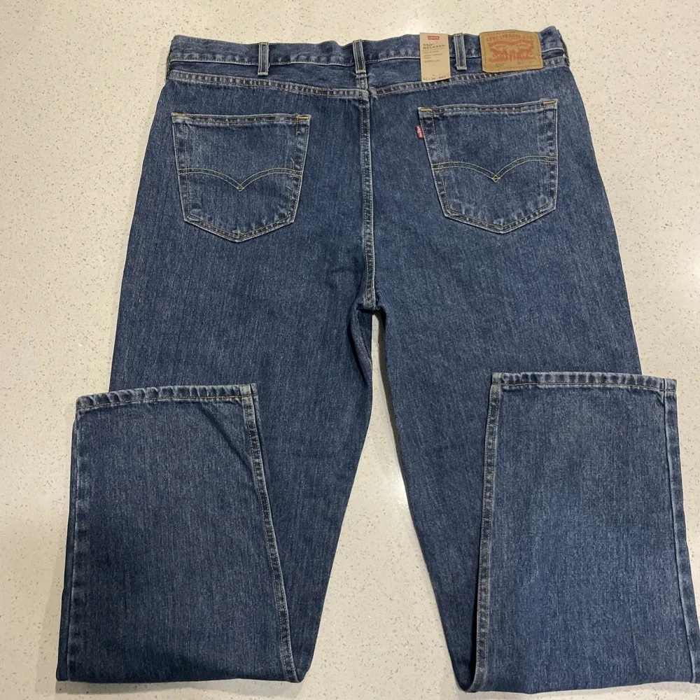 LEVI'S Men's 550 Relaxed Fit 42/34 Tapered Leg Stretch Denim Jeans  NWT